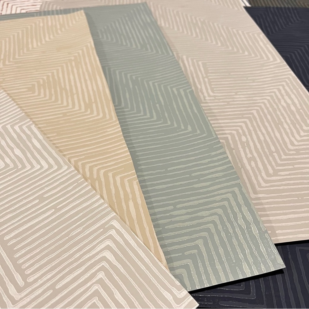 10 Large Multicolor Geometric Pattern/Design Textured Wallpaper Sample Sheets - Picture 4 of 6